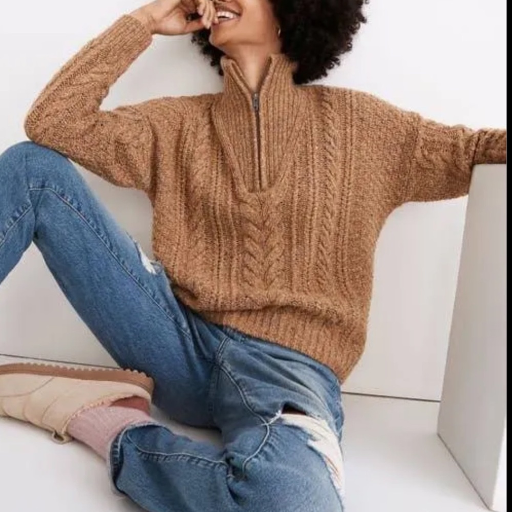 Madewell EUC Zip Knit Long Sleeve Sweater Size XXS
